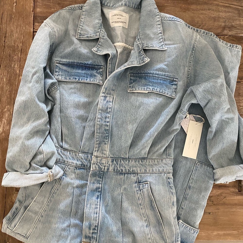 Citizens Of Humanity Light Blue Denim Jumpsuit